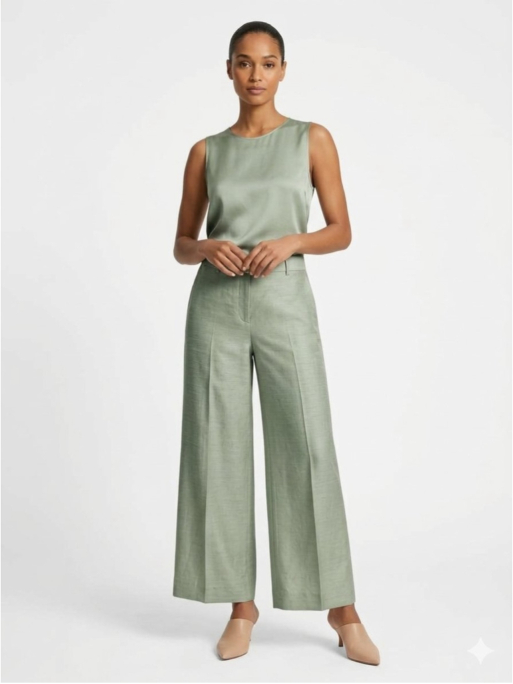 Lafayette 148 New York Barrow Pants Green, Size 16